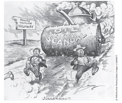 Harding 1921-1923 1922 Race relations 1921 Emergency Quota Act of 1921 1924 Teapot Dome. . This 1924 cartoon satirizes a scandal that led to